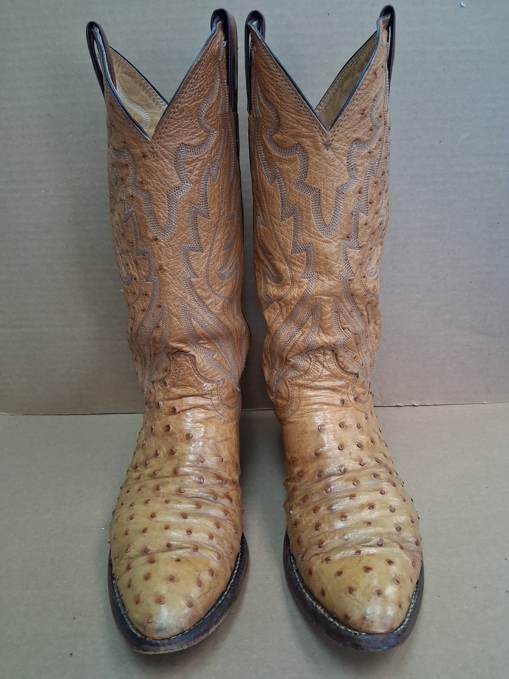 Justin Boots - Ostrich *Flawed* , Size 7, Item 132